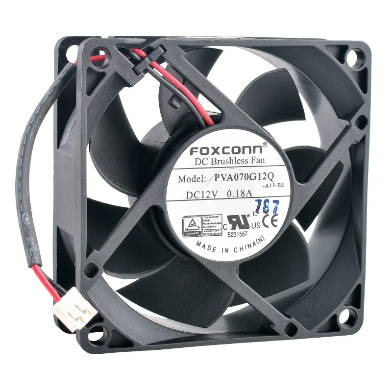 

PVA070G12Q 7cm 7025 70mm fan 70x70x25mm DC12V 0.18A 2pin Cooling fan for chassis power supply