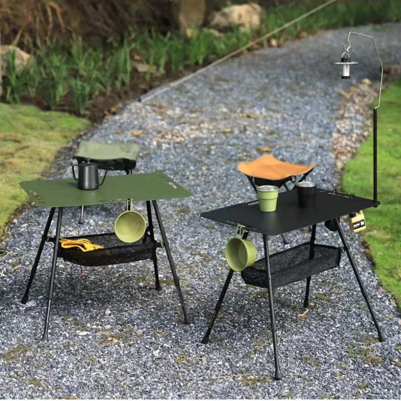Outdoor Camping Ultra-light Tactical Table Multifunctional Aluminum Alloy Folding Picnic Desk Portable Adjustable Lifting Table