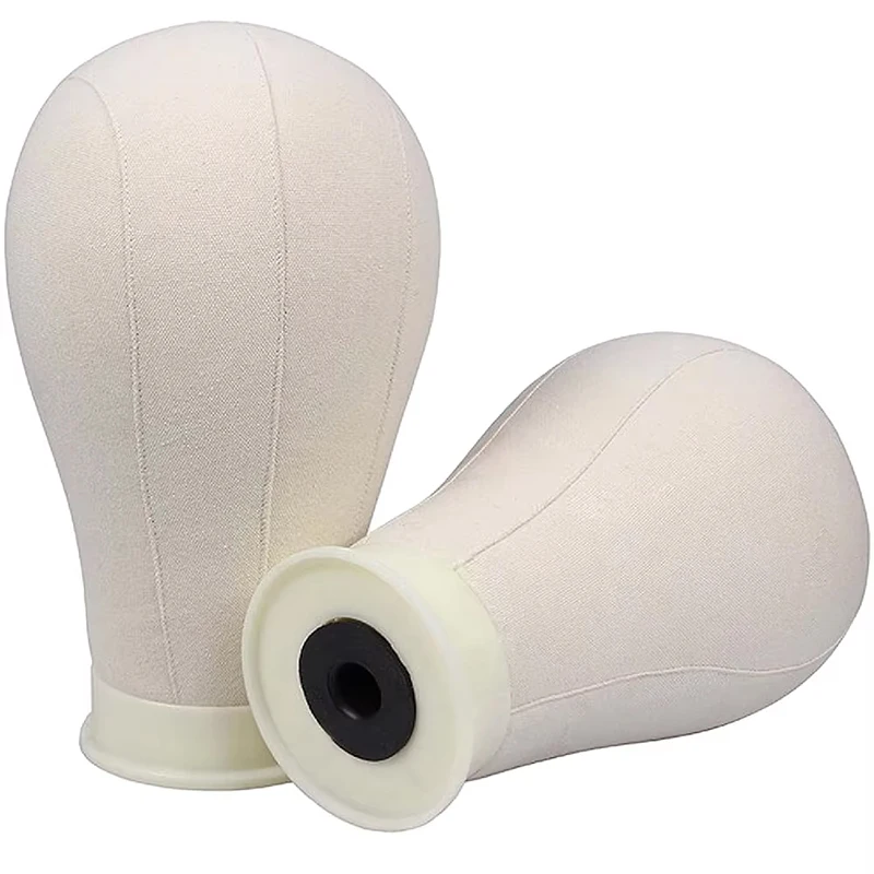 حامل عرض شعر مستعار مانيكين، رأس عارضة أزياء قماشية، نموذج مع فتحات تثبيت لصنع الشعر المستعار، الوشاح، صالون التجميل #5