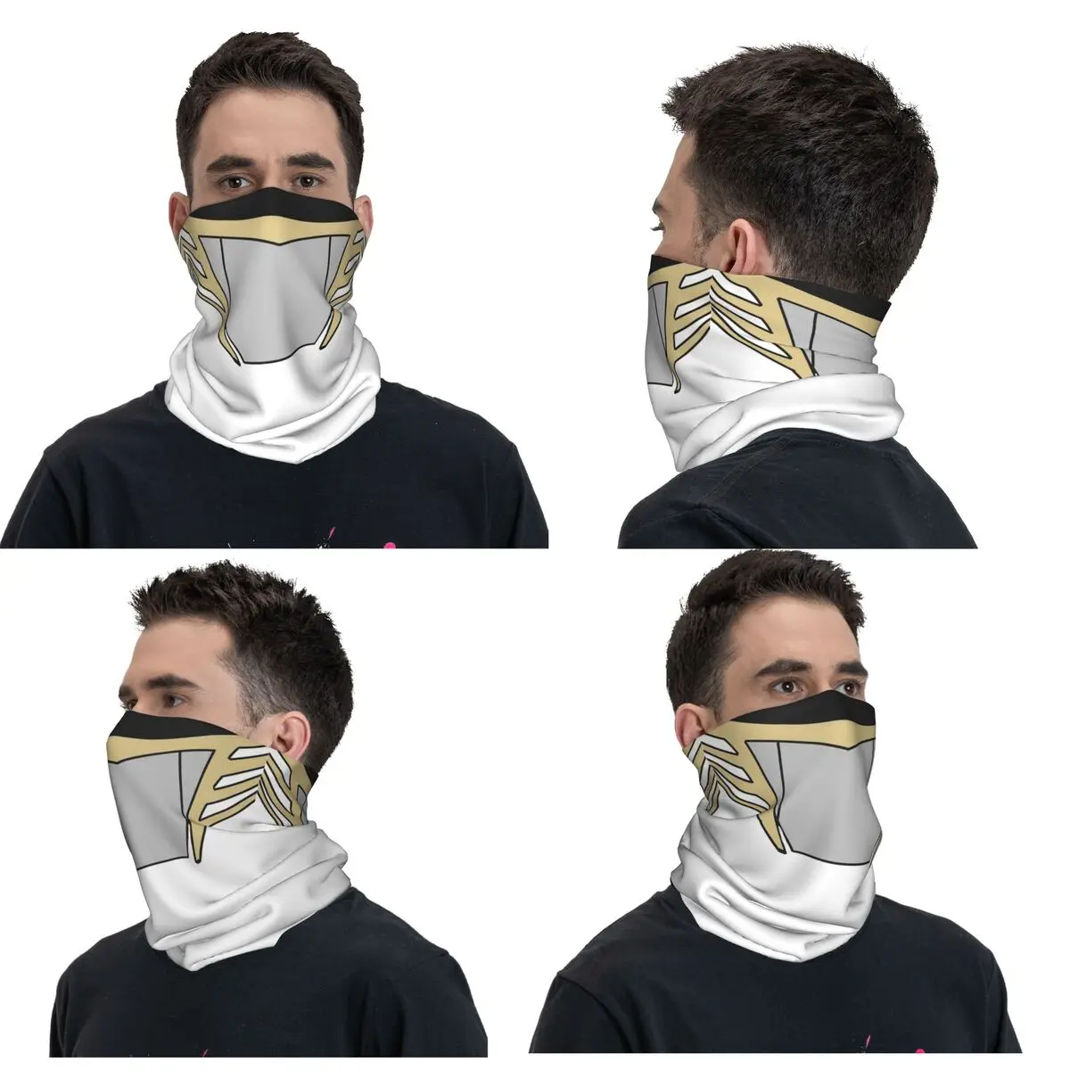 May The Power Protect You - White Bandana Neck Cover Printed Mask Scarf Multi-use Cycling Scarf Riding Unisex Adult Windproof