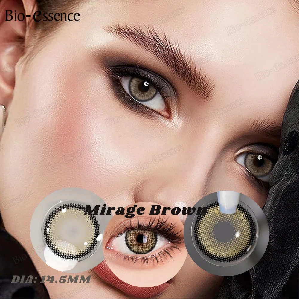 Bio-essence Colorcon Korean Lenses Colored Contact Lenses 1 Pair Lenses Brown Lenses Natural Eye Lenses Gray Lense