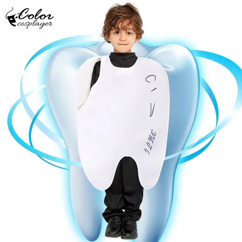 

Children's Day Tooth Decay Cosplay Costume Halloween Dress Up Child Stage Performances Jumpsuit Holiday Outfits Girl Boy Clothes