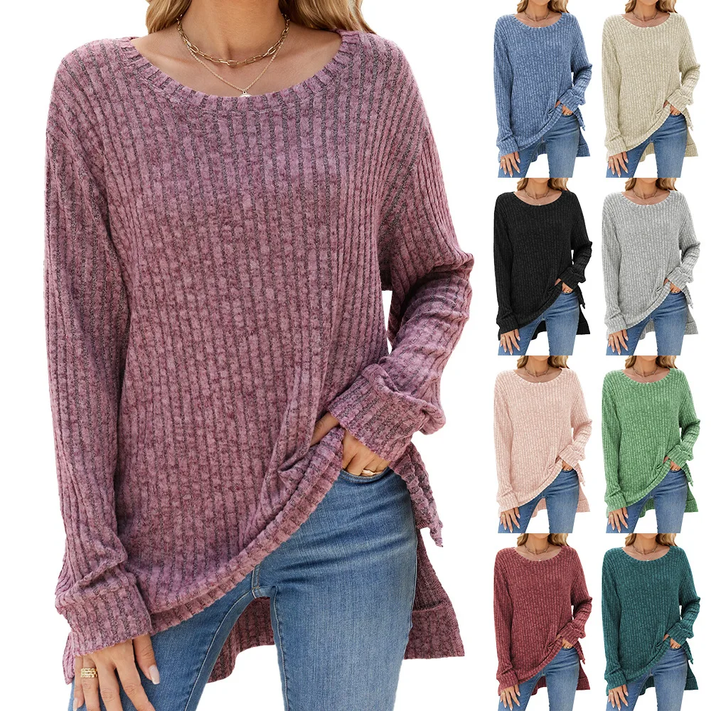Ropa De Mujer Round Neck Women Clothing Vent Ropas Mujeres Pullover Sweatshirt Invierno Para Mujer Bluza Damska Clothes 2025