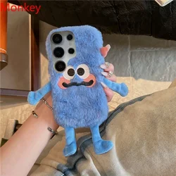 3D Cute Plush Doll Tpu Soft Case For Xiaomi Redmi Note 14 13 Pro Plus 12 11 10 12S 11S 10S 14C 13C 12C Winter Funny Fluffy Cover