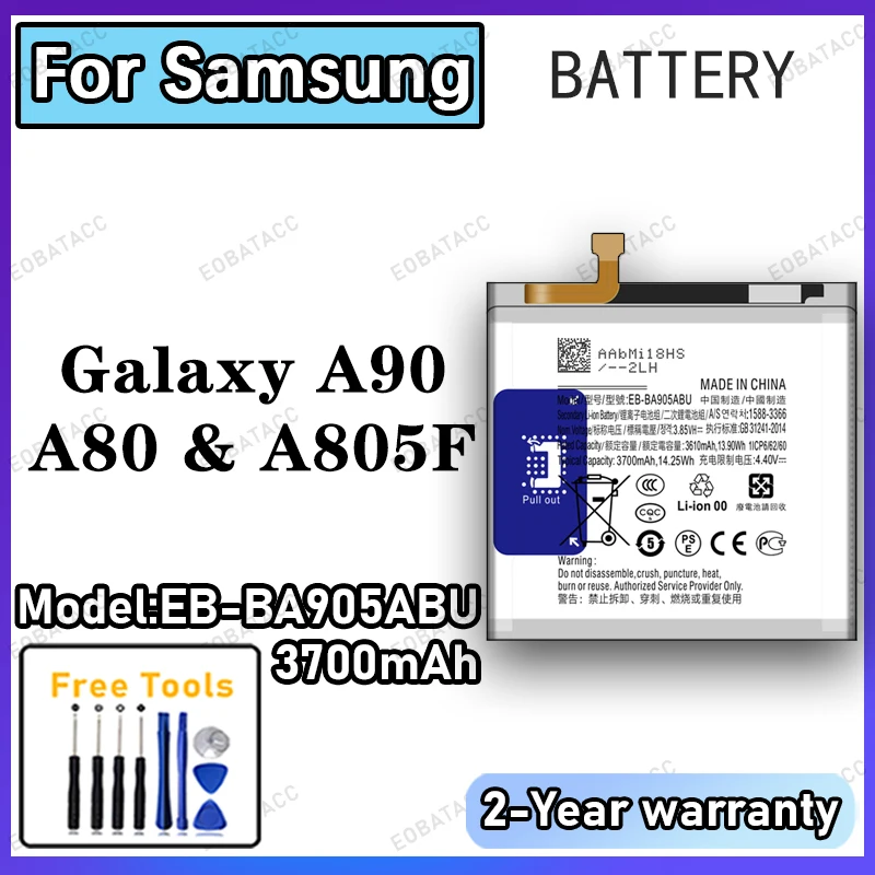 

3700mAh EB-BA905ABU Replacement Battery for Samsung Galaxy A90/A80 with Repair Tools Kit