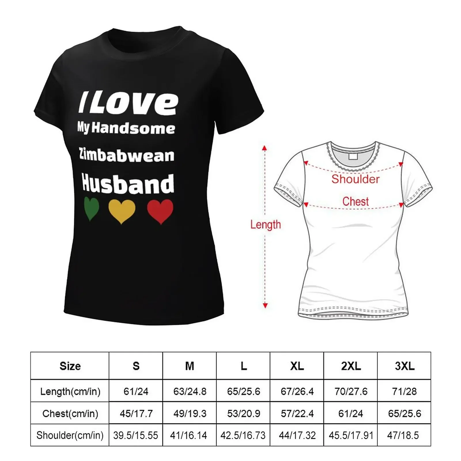 I Love My Handsome Zimbabwean Husband - Zimbabwe Husband T-shirt oversized female cute clothes Womens graphic t shirts