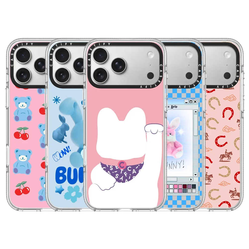 

CASETiFY Cartoon Girl Series Animal Prints Magnetic Drop-proof Case for iPhone 13 14 15 16 17 Pro Max Air Plus Protect Cover