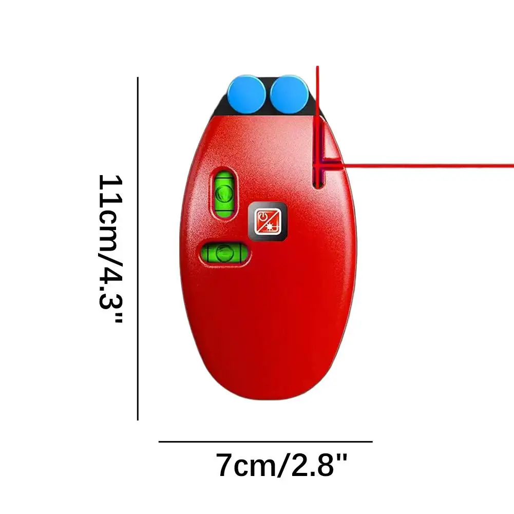 90 Degree Right Angle Laser Level Tool Dual Bubble Vials Red Beam Line Leveling Tool Compact Square Layout Gauge For Tiling view 6