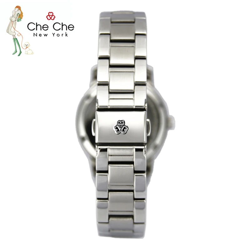 CHE CHE CC024 Watch for Women Elegant and Noble Genuine Steel Heart-shaped Star Models Classic Ladies Rhinestone Wedding