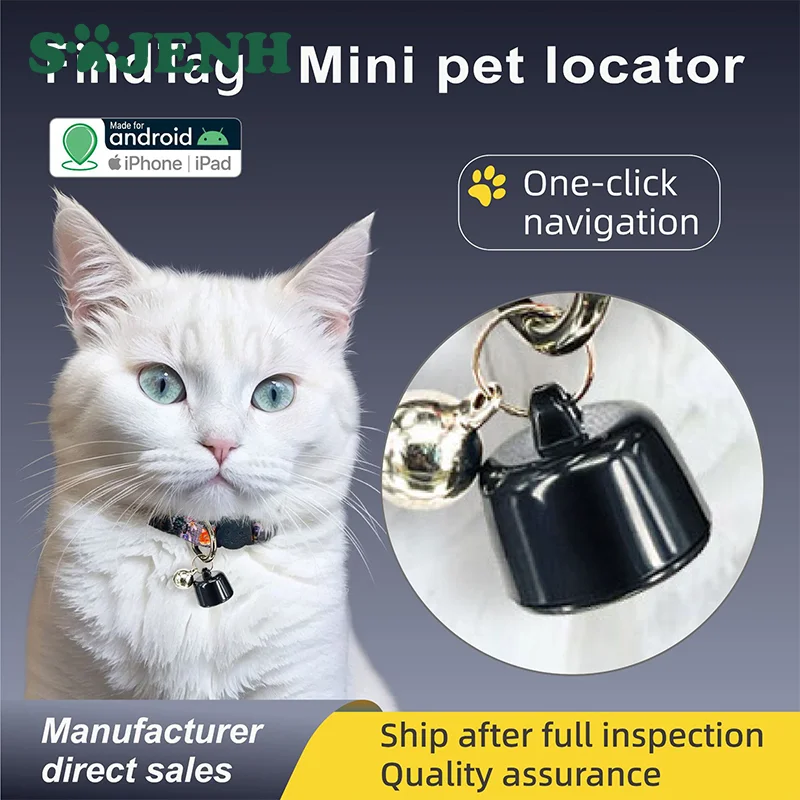 Rastreador inteligente gps portátil para animais de estimação, mini rastreador inteligente compatível com bluetooth, à prova d'água, lembrete anti-perda, dispositivo inteligente