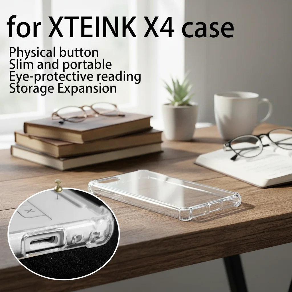

For XTEINK X4 E-Book 4.3" XteinkX4 Soft TPU Drop Resistance Case Clear Original All Inclusive Airbag Protective Back Cover 2026