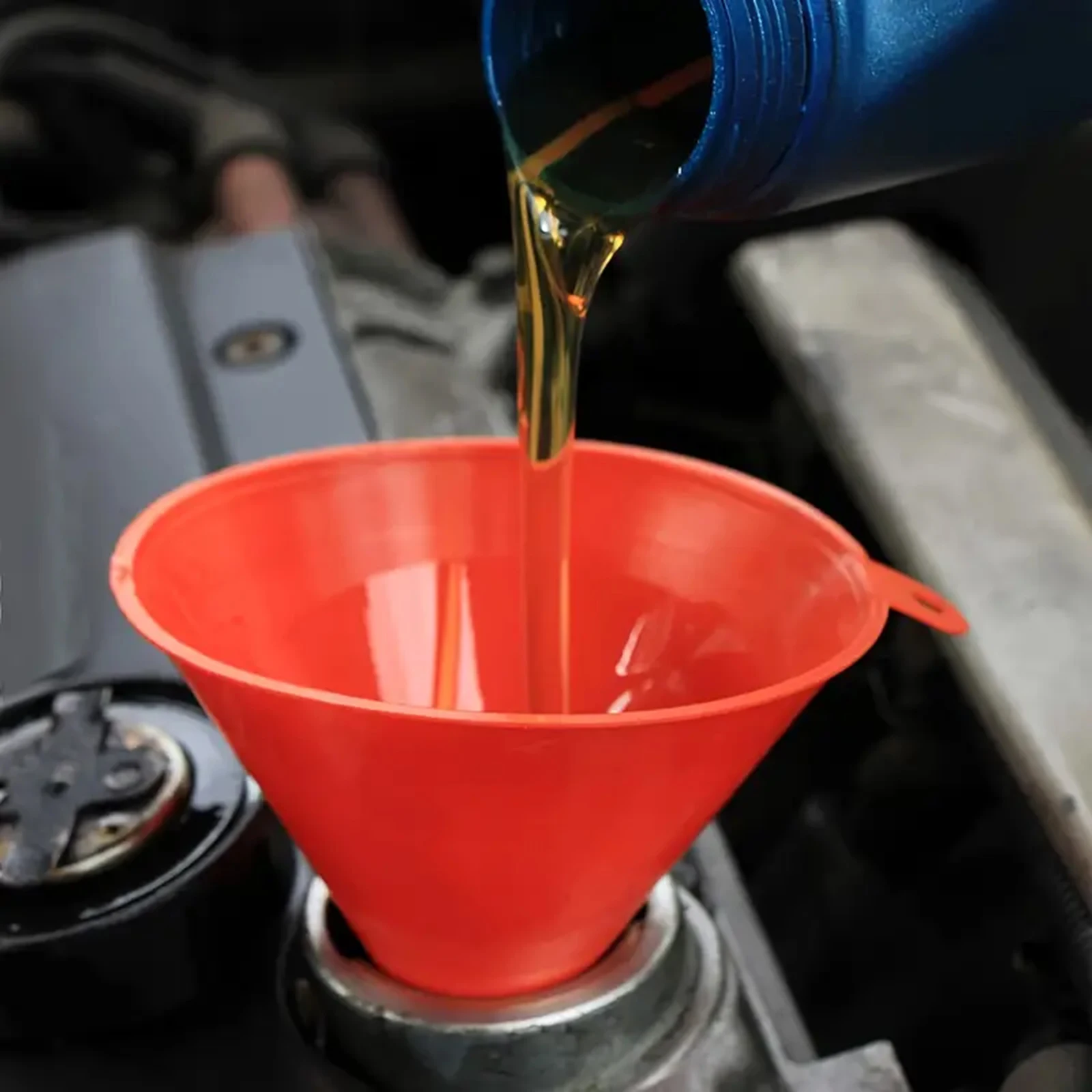 مجموعة قمع بلاستيكي للسيارات ذات فم واسع للوقود والزيت، قمع زاوية قائمة مرنة متعددة الاستخدام لمبرد المياه وزيت المحرك #2