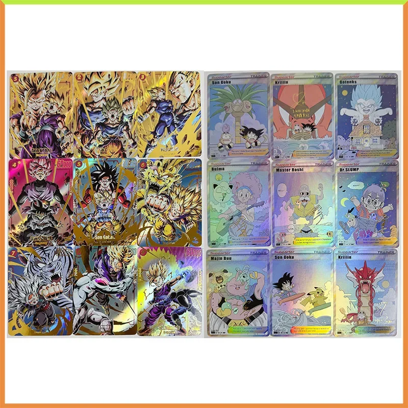 

Anime Dragon Ball DIY ACG Tabletop Refraction Battle Game Collectible Cards Son Goku Bejita Yonsei Toys for boys Birthday Gift