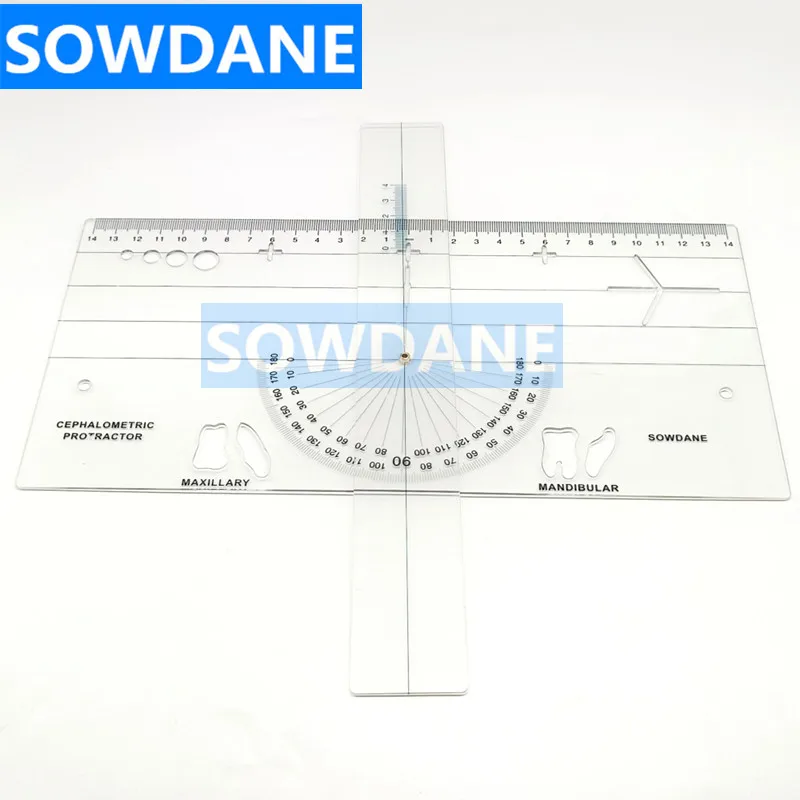 Nowy płyta prowadząca dentystyczny dentystyczny linijka miernicza kątomierza cefalometrycznego