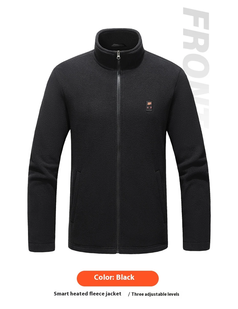 USB Heating Jacket Men Winter Electric Heated Jackets Infrared 9 Heating Areas Jacket Fashion Casual Fleece Coat Male 20 S21721876efcd4a7b86141d918429d60aF