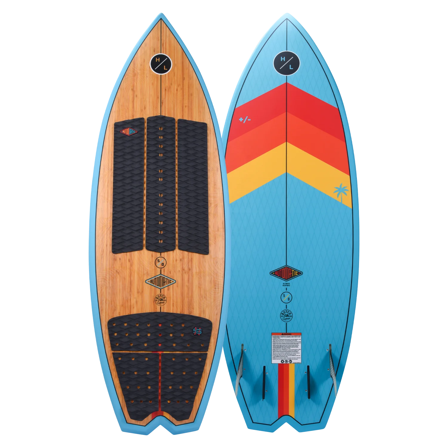 Custom Surfboard Wooden Veneer Wake Up Surfboard Epoxy Automatic Wake Up Surfboard