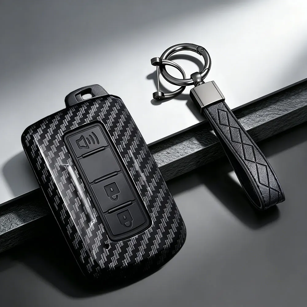 Carbon Fiber Car Key Case Cover For Toyota Auris Camry RAV4 Avalon Yaris Verso 2012 2013 2014 2015 2016 2017 2018 Accessories view 5