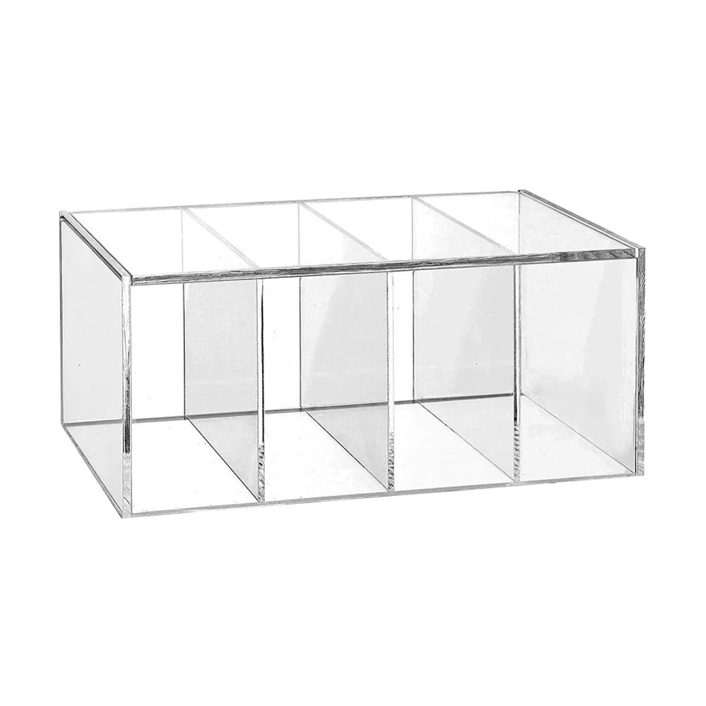 

1Pcs Acrylic Storage Container 4 Compartments Design for Organizing Jewelries and Small Gifts Acrylic Case Gift Storage Box