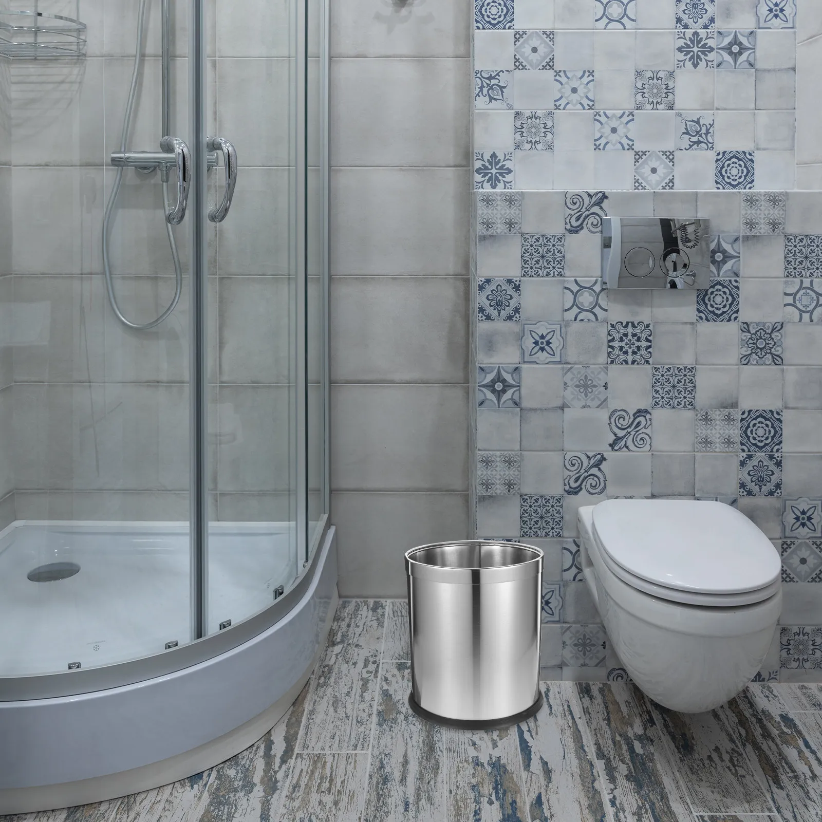 

Мусорное ведро из нержавеющей стали большой емкости 15 л для дома, офиса, ванной, кухни, легко чистится, металлическая корзина для мусора