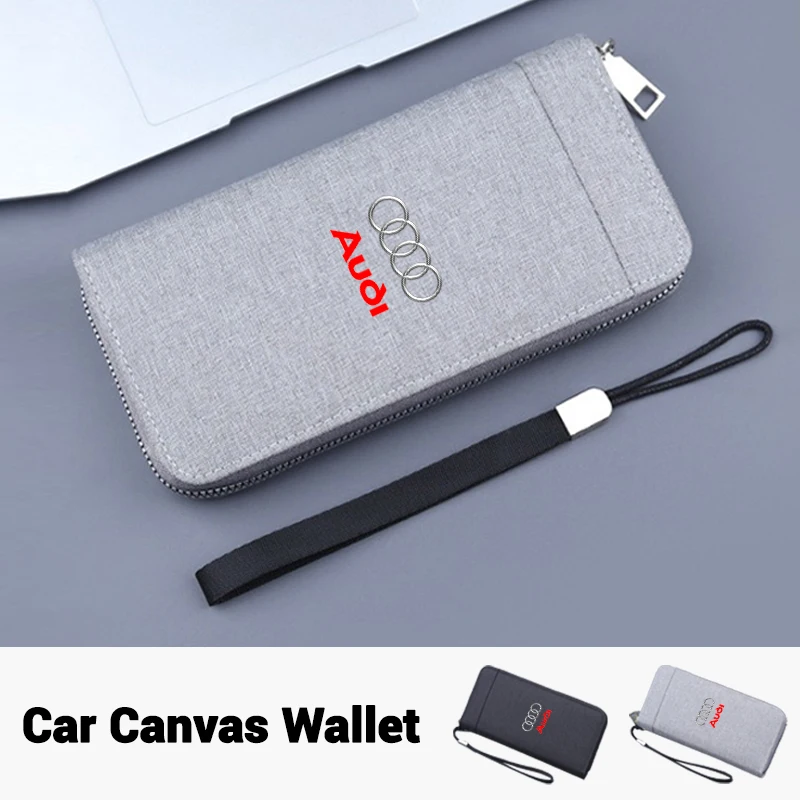 

1PC Car Logo Coin Purse Wallet Credit ID Card Bag Coin Purse For Audi RS B7 B8 B9 A3 8P 8V A4 A6 C6 C5 Q2 Q3 Q5 Q7 Q8 TT RS3 RS4