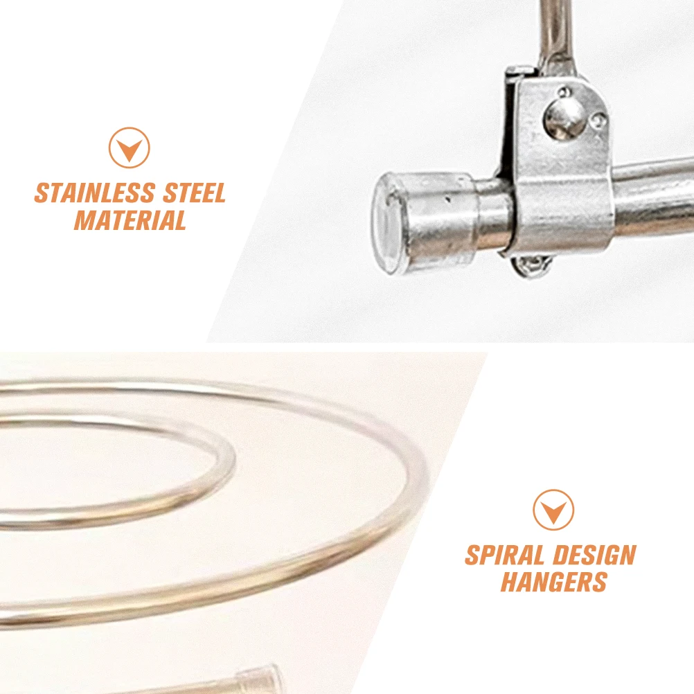 

2pcs Stainless 10mm Round Quilt Drying Spiral Quilt Rack Blanket Hanger Hanger 40cm Diameter Clothes Blanket Rack