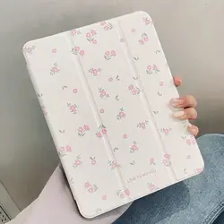 5th 6th Pro 11 Tri-fold Stand Protective Cover,Tablet Case for Apple iPad 10.9 inch 10th Generation,Floral Pattern iPad Cases