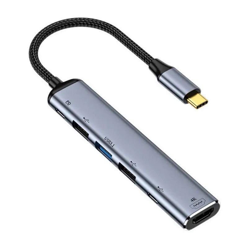 

USB 3.1 Type-C Hub Type C to VGA HD USB HDTV TYPE-C PD100W 3.5mm Jack Audio Adapter Multi Splitter Adapter HUBUSB 3.1 Type-C Hub