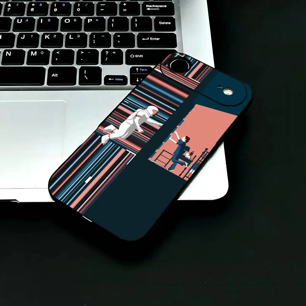 حافظة هاتف من فيلم Interstellar حافظة هاتف من مادة TPU باللون الأسود لهاتف iPhone 12-17. تصميم مطلي بالرش بالأشعة فوق البنفسجية، مضاد للسقوط يوميًا