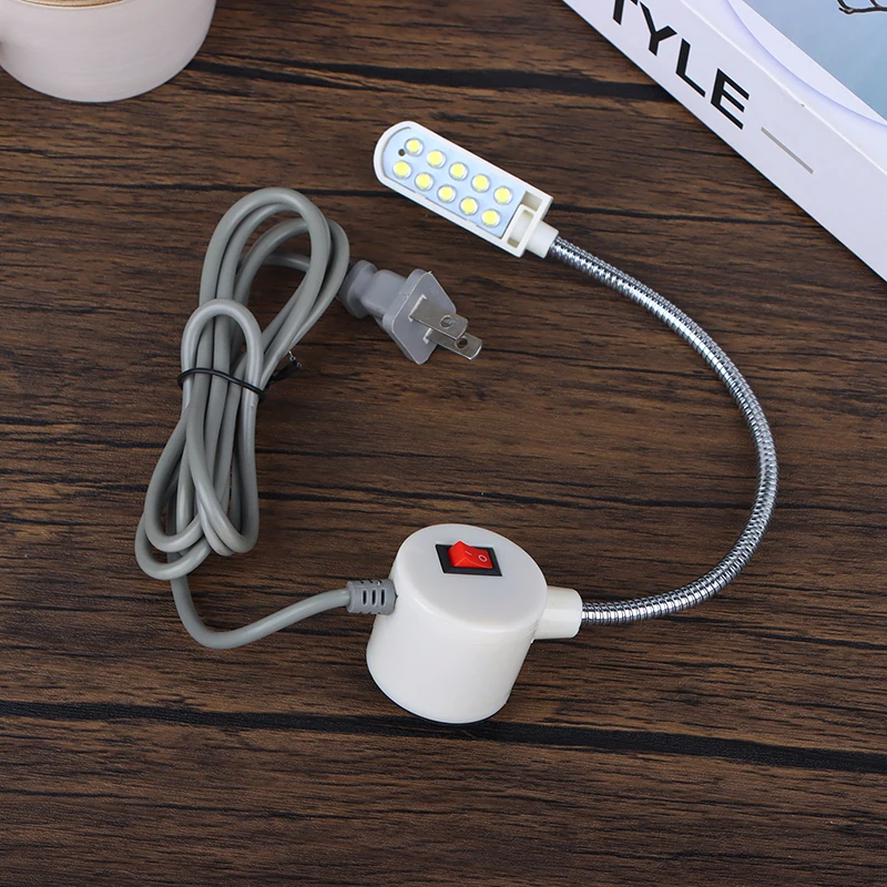 10/20/30 LED Sewing Machine Lamp 360 Flexible Adjustable Gooseneck Work Lamp Industrial Lights With Base For Workbench