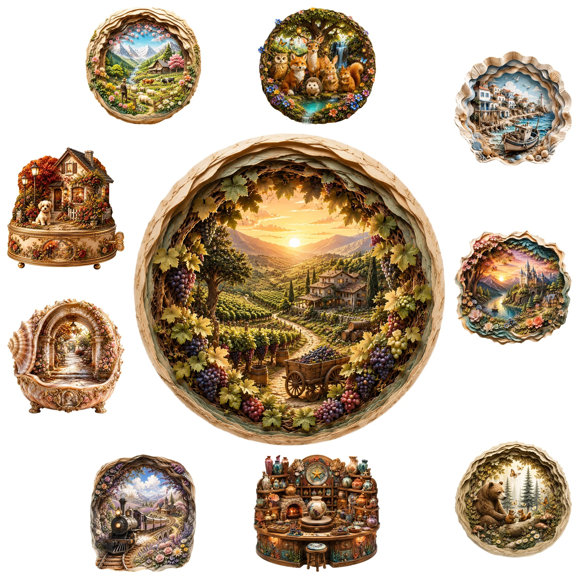Forest Valley Flat Wooden Puzzle Educational Toy Animal Jigsaw Puzzle Unique Gift for Any Occasion Prsent for Kids Teens