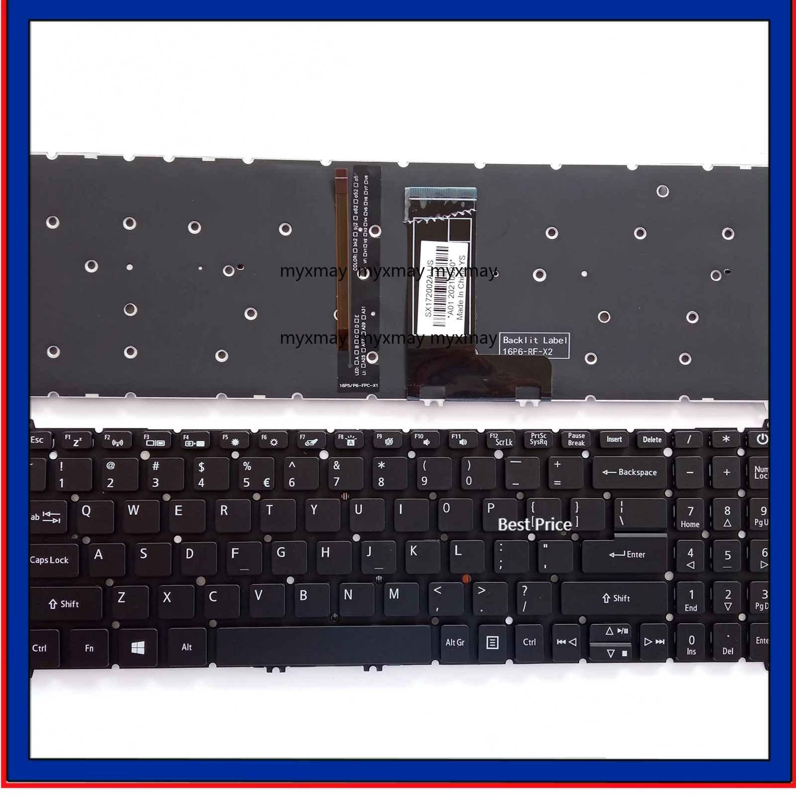 

US New For Acer Aspire Vero AV15-51 AV15-51R AV15-52 N20C5 A115-32 Backlight Laptop keyboard no frame