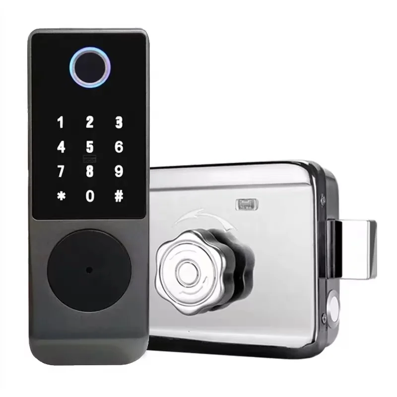 Waterproof Keyless Door Lock Tuya APP TTlock Door Lock Fingerprint Electric Intelligent Smart Door Lock