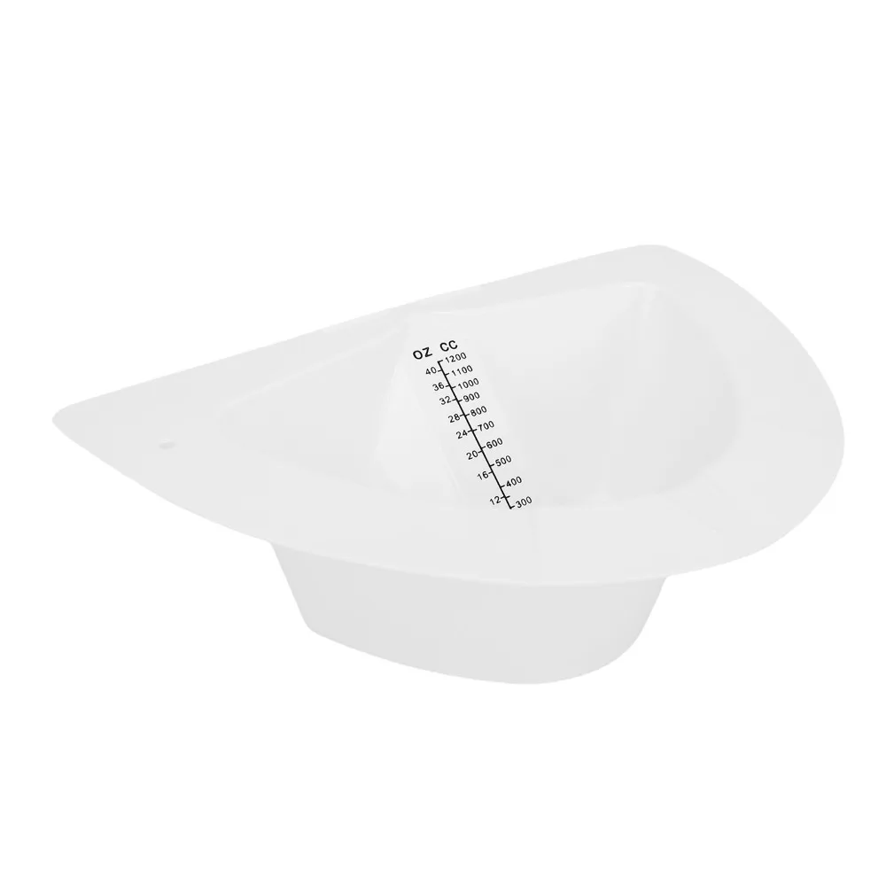 10Pcs Plastic Graduated Female Specimen Bedpan White 1200ml Body Fluid Collection Container