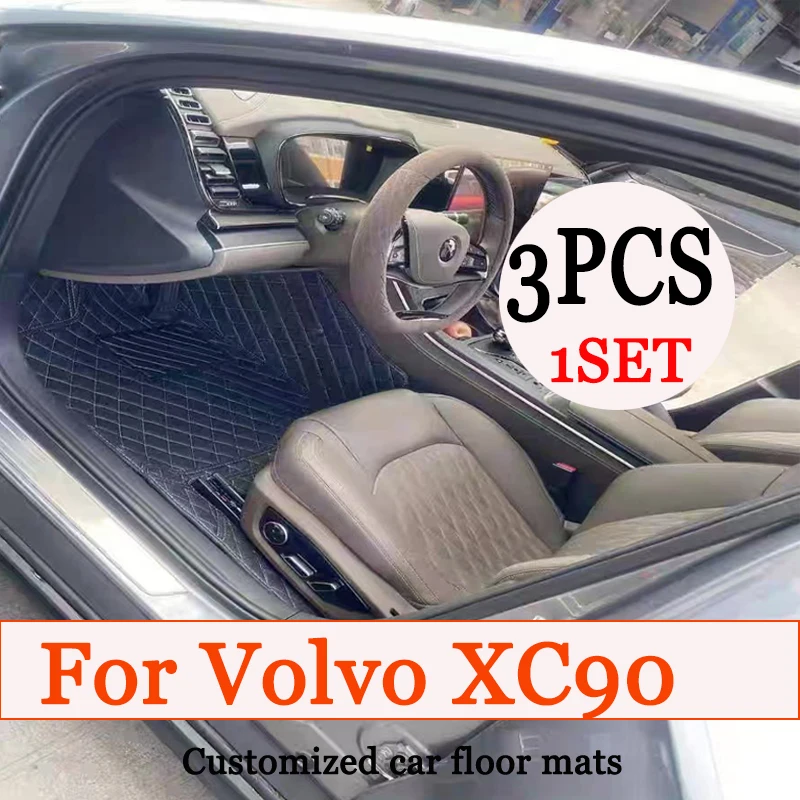 

Автомобильный коврик для Volvo XC90 MK1 2002 ~ 2014 7-местный грязеотталкивающий кожаный коврик Cubre Pisos Para Autos, автомобильные аксессуары, внутренняя часть
