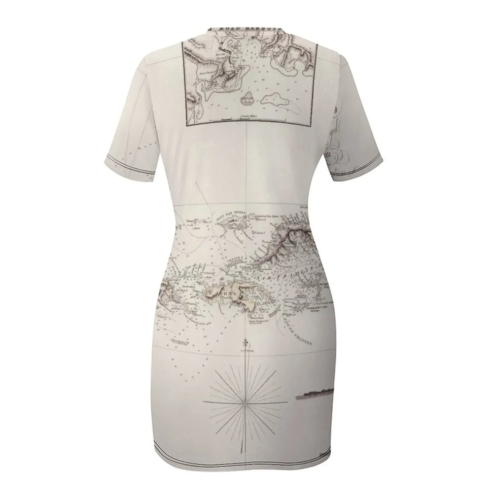 خريطة جزر العذراء القديمة (1821) جزر الكاريبي الأمريكية والبرطانية أطلس فستان بأكمام قصيرة فساتين حفلة موسيقية