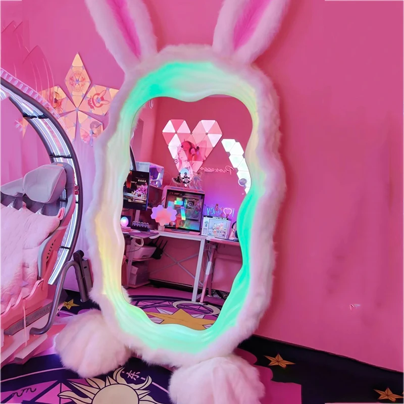 

Wall Room Decor Kawaii Makeup Bedroom Decoration Large Mirrors Long Lights Full Home Customize Room Decoration Wall Mirror