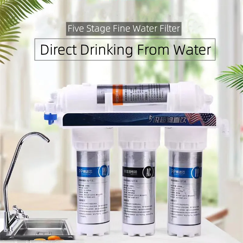 5 Stages Water Purifier Filter Household Kitchen Ultrafiltration Water Purifier Drinking Water Purification System With Tap