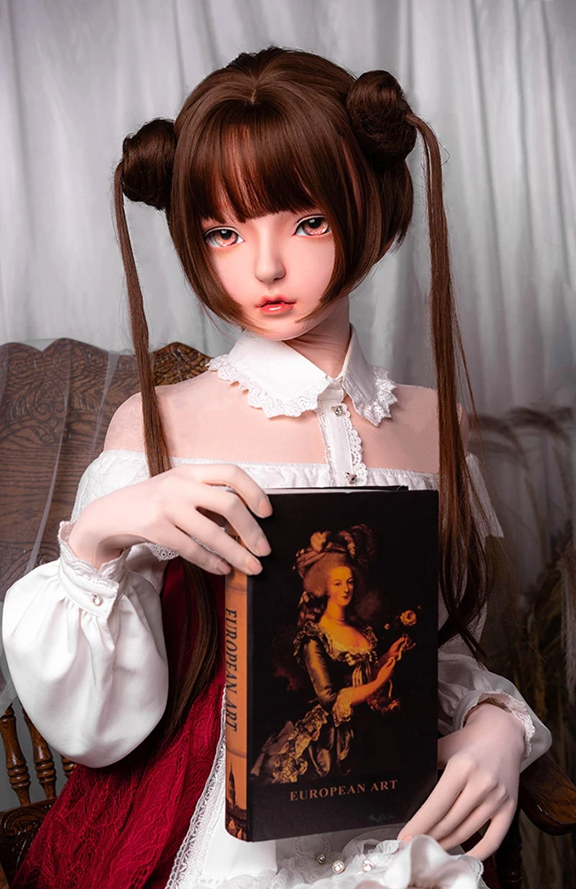 (KM581) Najwyższej jakości ręcznie robiona kobieta dziewczyna żywica pół głowy Cosplay japońska maska do odgrywania ról BJD Kigurumi Crossdresser Doll