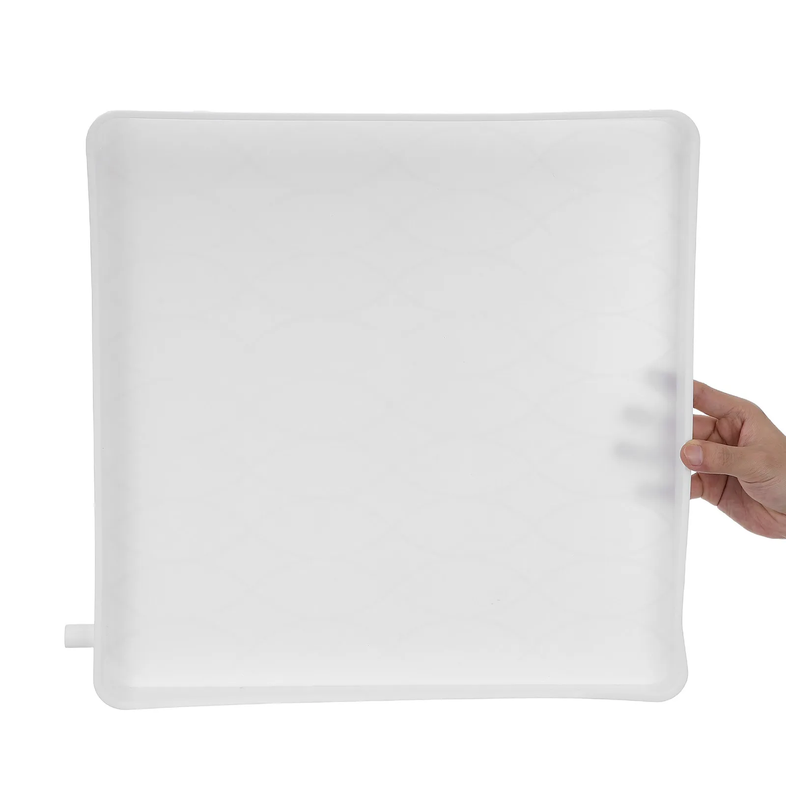 1Set Air Conditioner Drain Pan Plastic 15.75x15.75in Square Drip Tray Side Drain Efficient Water Discharge for Window Ac