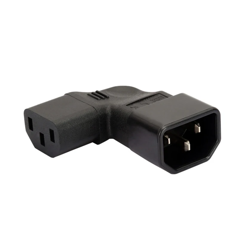 IEC 320 C14 to C13 Left Right Angle AC Adapter IEC 3Pole IEC 320 3pin Male to Female extend 90 Degree Down Up Angle AC converter