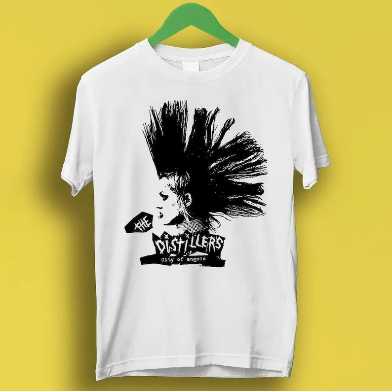 

Mohawk The Distillers City Of Angels Rock Punk Retro Super Cool Tee Top Unisex Man Woman Music Tee T Shirt P2365