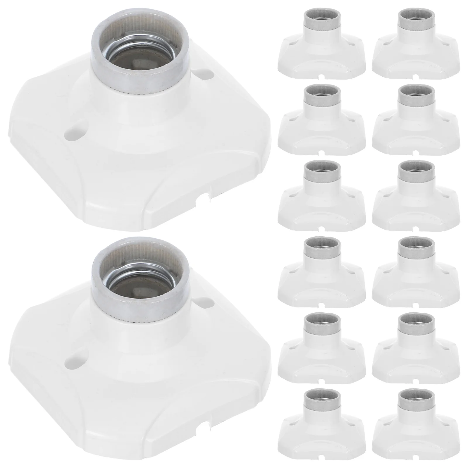 

20pcs E27 Ceramic Lamp Holder Thickened Base 250V Light Socket Outlet Adapter For Led Bulbs Pendant Ceiling Fixture Replacement