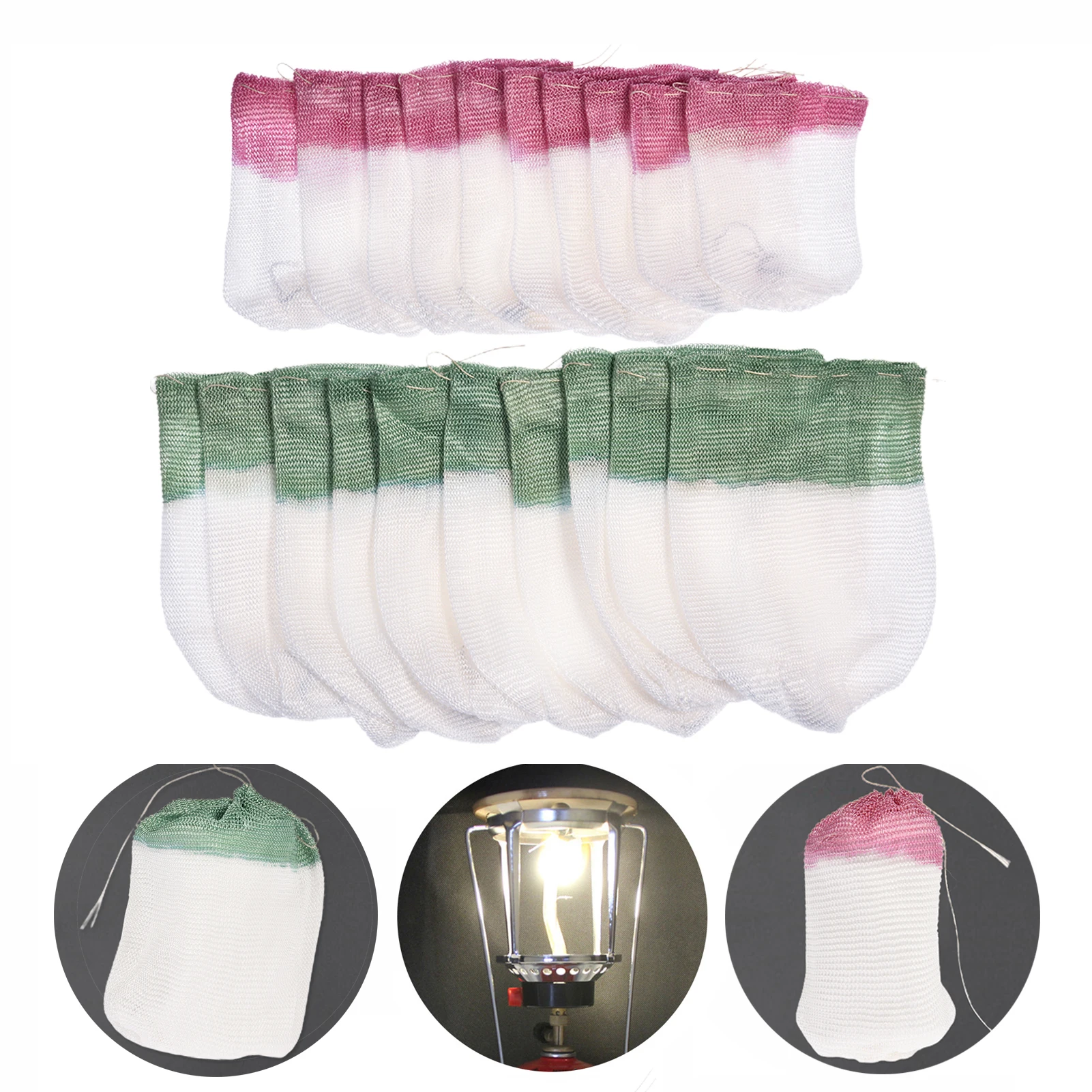 

10pcs Camping Gas Lantern Mantles Cover Dur-able Gauze Mesh Light Oil Gas Lamp Mantle Cover Safe Outdoor Tools Spare Accessories