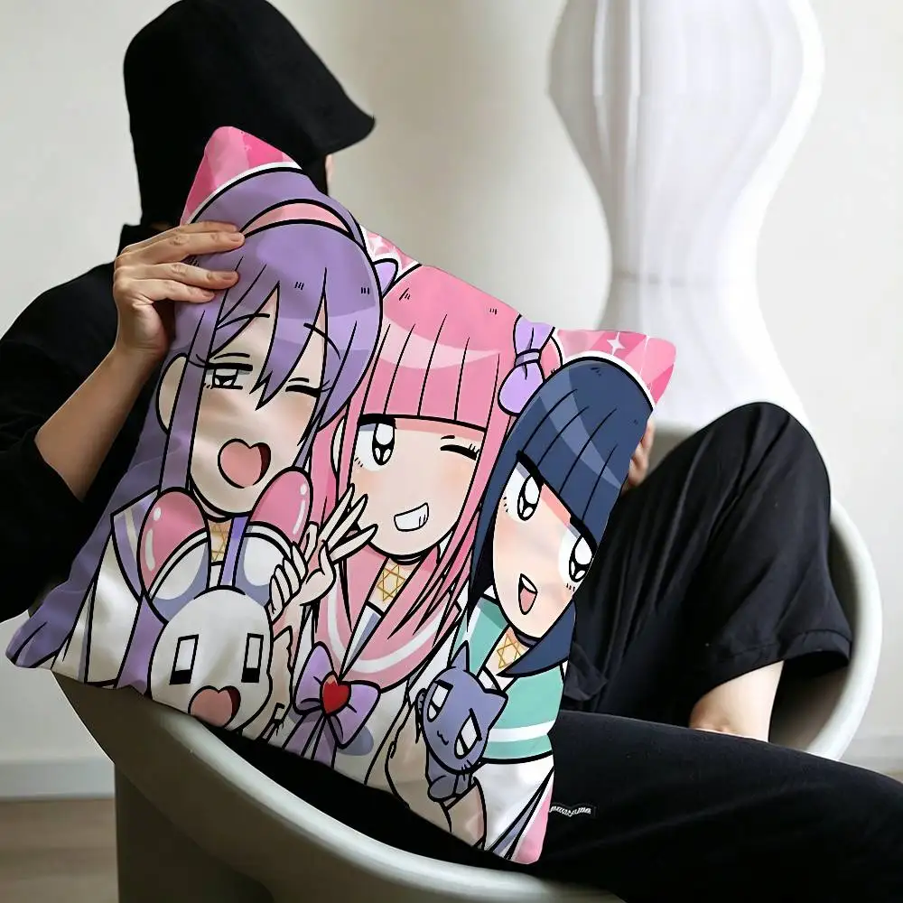 Pink Anime Menhera- C-Chan Cushion Cover Car Throw Pillow Case For Sofa Car Christmas Gift 40x40cm 45x45cm