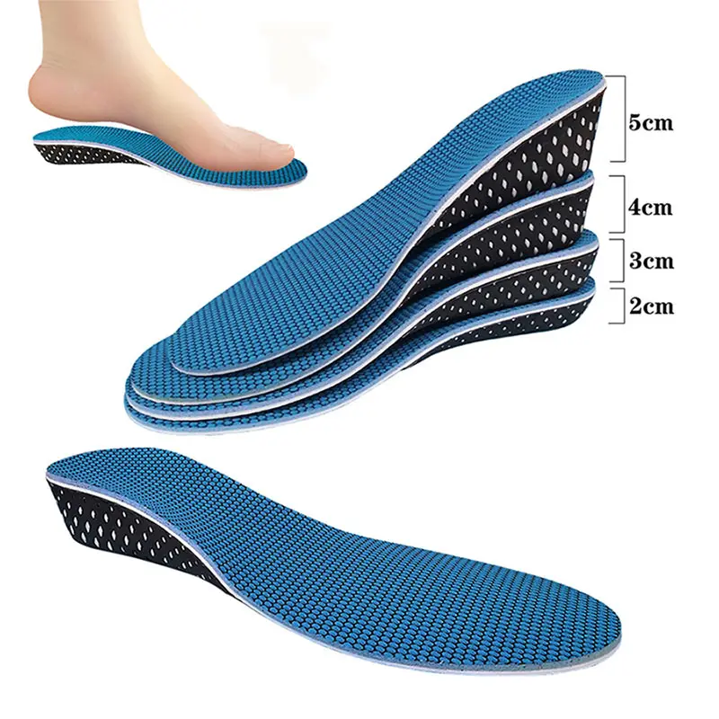 EXPfoot 1 Paia Donna Uomo Confortevole Altezza Aumento Sottopiede Unisex Inserto Memory Foam Solette Scarpe Completo Hlaf Pad Cuscino Regalo