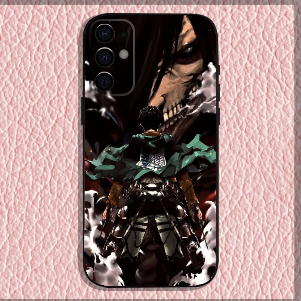 Attack on T-Titan Phone Case For Samsung S24,S21,S22,S23,S30,Ultra,S20,Plus,Fe,Lite,Note,10,9,5G Black Soft Shell