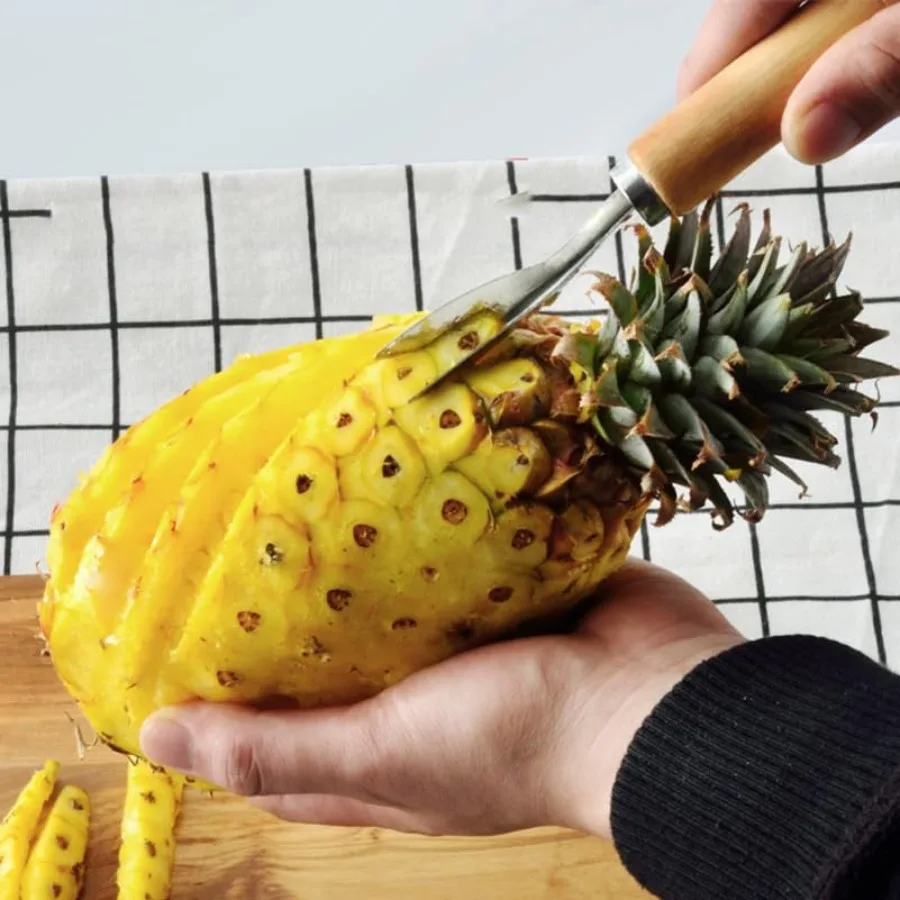 

7 шт. V-образный резак для ананаса с резаком для очистки овощей и режущим инструментом для легкого удаления сердцевины фруктов и очистки глаз