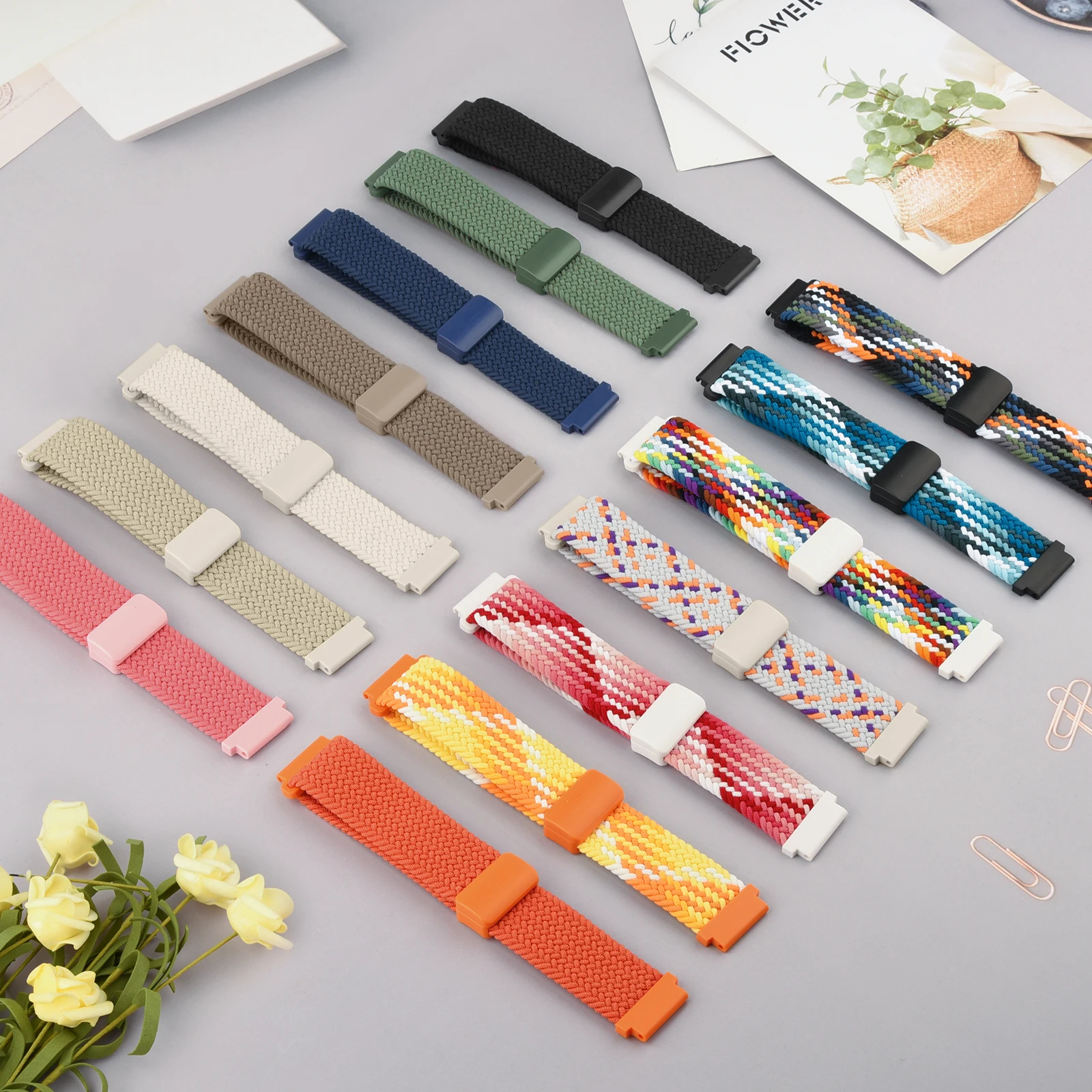 Bracelet magnétique tressé de 22mm, pour Huawei Watch 4 3 Pro/GT 4 3 2 46mm/GT Active/GT 46mm 42mm/GT 2e