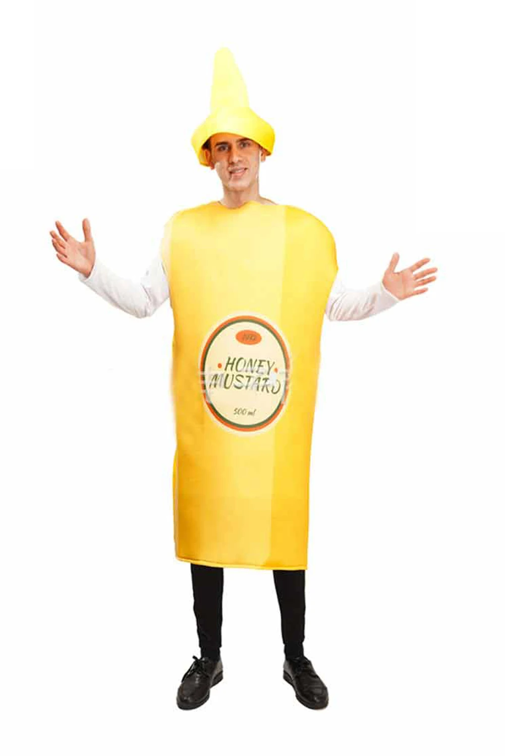 Costume de cosplay adulte Ketchup Mustard pour femmes et hommes, nourriture amusante, jeu de rôle, fantaisie, couples, Halloween, pli, robe de paupières