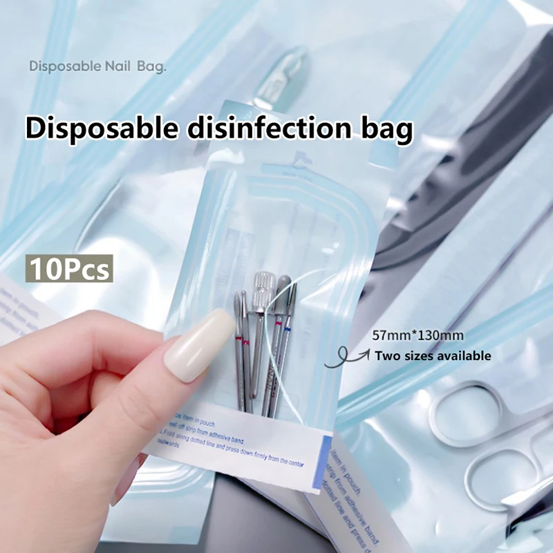 10PCS Disposable Self-sealing Sterilization Pouches Bag Tattoo Accessories Supplies Self-adhesive Clean Bags